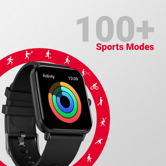 Fire-Boltt Ninja Call Pro Plus Smart Watch 1.83” HD Display, Bluetooth Calling, AI Voice Assistant, 100 Sports Modes, IP67 Waterproof, SpO2 Monitor, Smart Watch for Man & Woman- Black