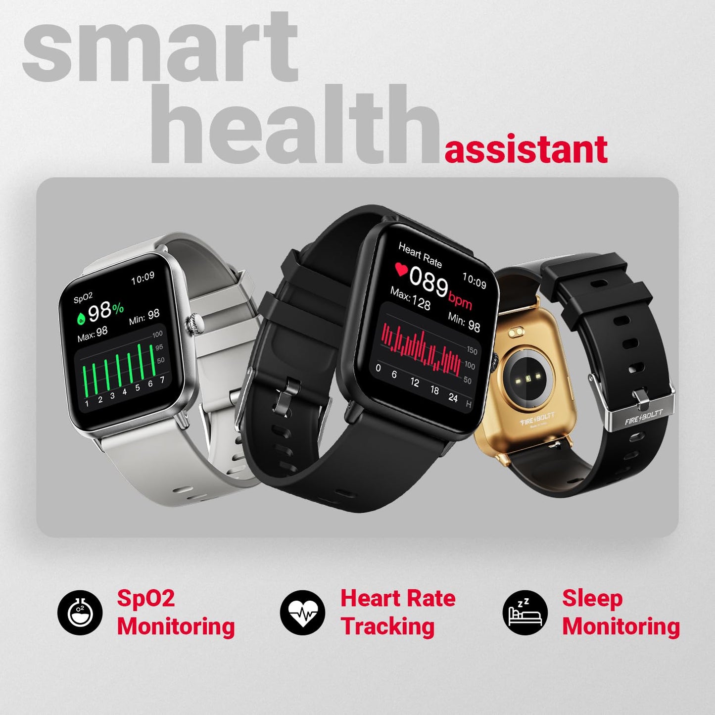 Fire-Boltt Ninja Call Pro Plus Smart Watch 1.83” HD Display, Bluetooth Calling, AI Voice Assistant, 100 Sports Modes, IP67 Waterproof, SpO2 Monitor, Smart Watch for Man & Woman- Black